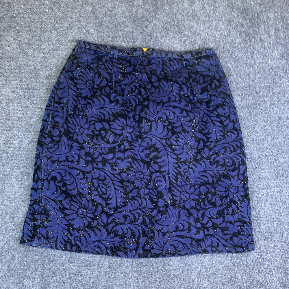 GAS Great American Sportswear Mini Skirt Womens 11 Purple Floral Stretch Zip